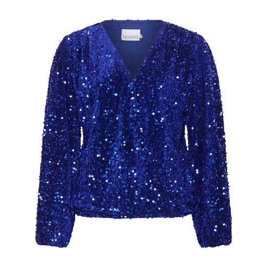 Teagan wikkelblouse in marineblauw - Image 1