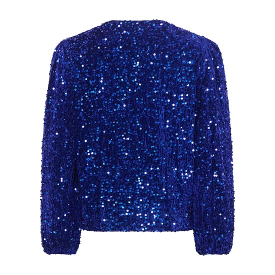 Teagan wikkelblouse in marineblauw - Image 2