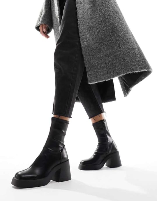 ASOS DESIGN – Radiate – Svarta stövlar med mellanhög klack - Image 4