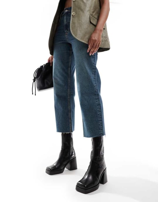 ASOS DESIGN – Rover – Svarta läderstövlar med klack - Image 4