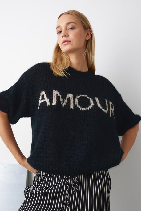 Amour Knit in zwart en gebroken wit - Image 3