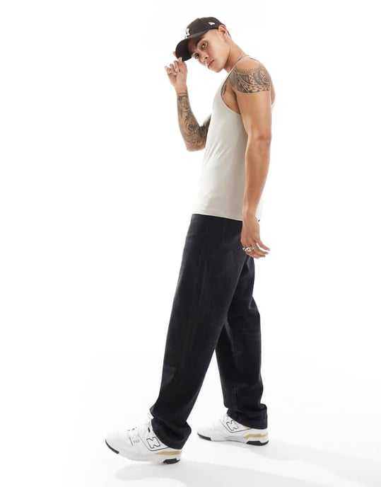 ASOS DESIGN – Essential – Stenfärgad linne med muscle fit-motiv - Image 3