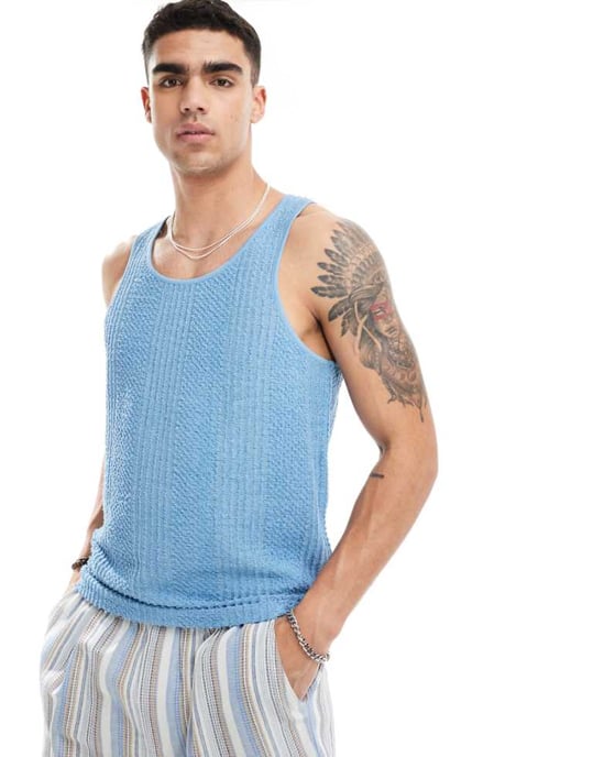 ASOS DESIGN väst i blått - Image 1