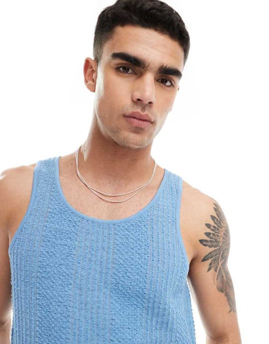 ASOS DESIGN väst i blått - Image 3