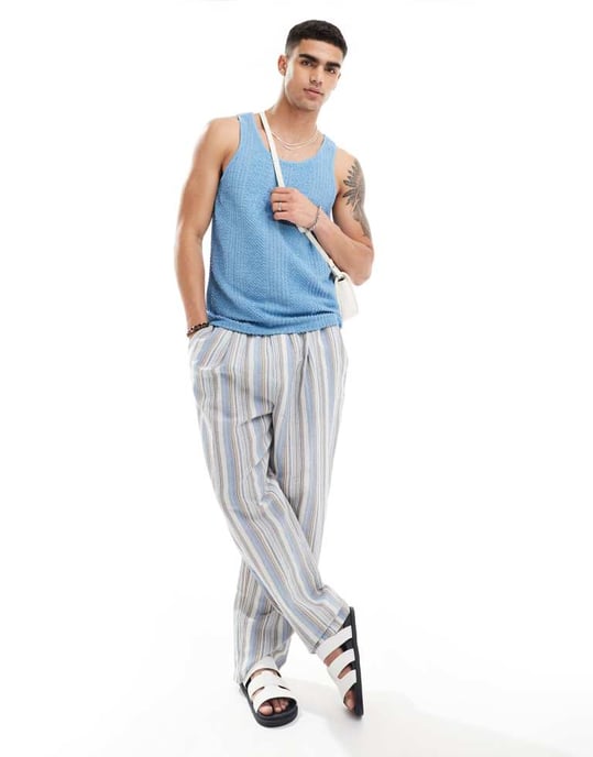 ASOS DESIGN väst i blått - Image 4