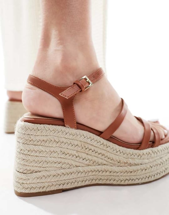 schuh – Exclusive Vienna – Bruna espadriller med kilklack och band - Image 4