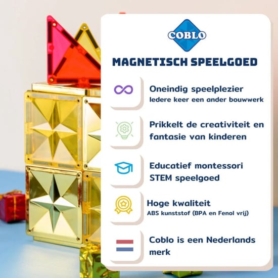 Coblo Magnetische tegels goud 20-delig - Image 5