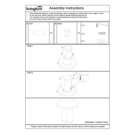 Brix salontafel clubs 50cm mangohout - Image 2