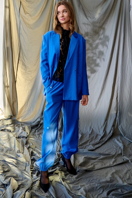 Paola Oversize Blazer in Marineblauw/Blauw - Image 4