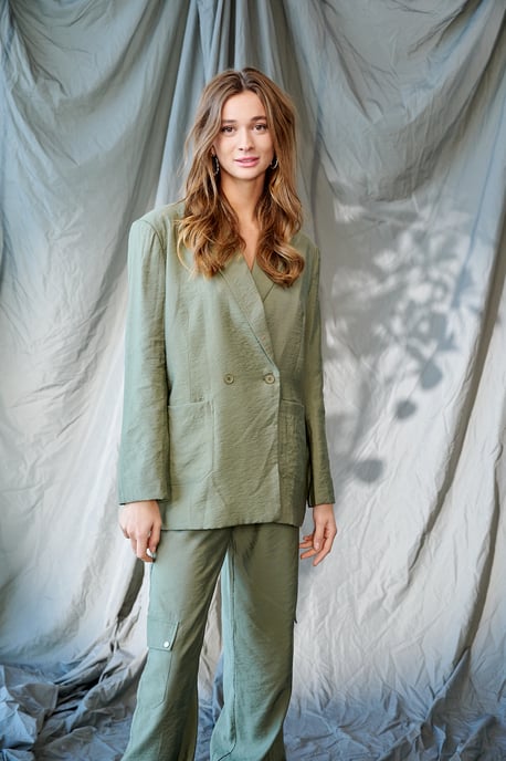 Paola Oversize Blazer in Legerstijl - Image 5
