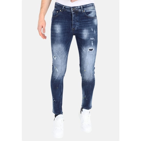 Mario Morato Paint splatter jeans slim fit met gaten mm116 - Image 2