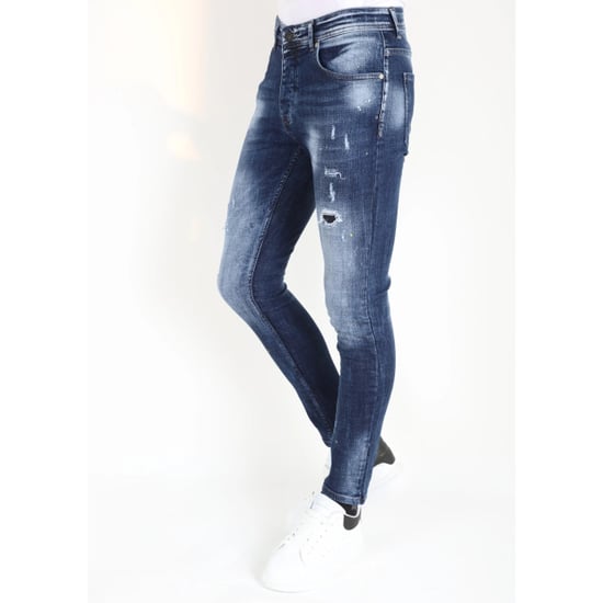 Mario Morato Paint splatter jeans slim fit met gaten mm116 - Image 4