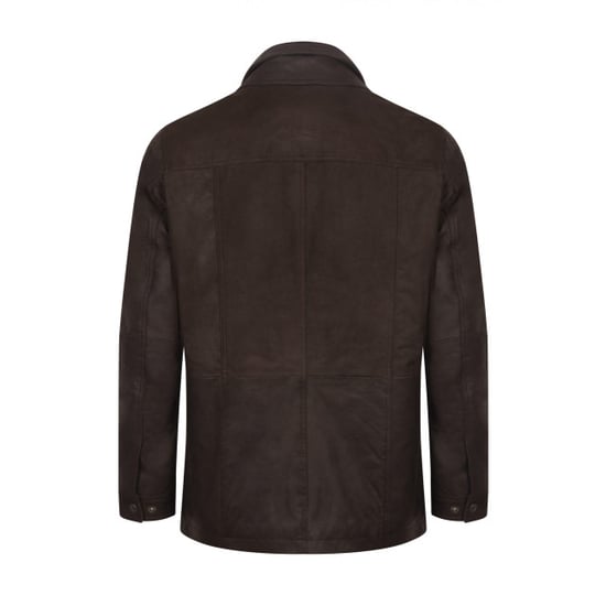 Cycas D'or Buff leren parka lange leren jas chocolade - Image 5