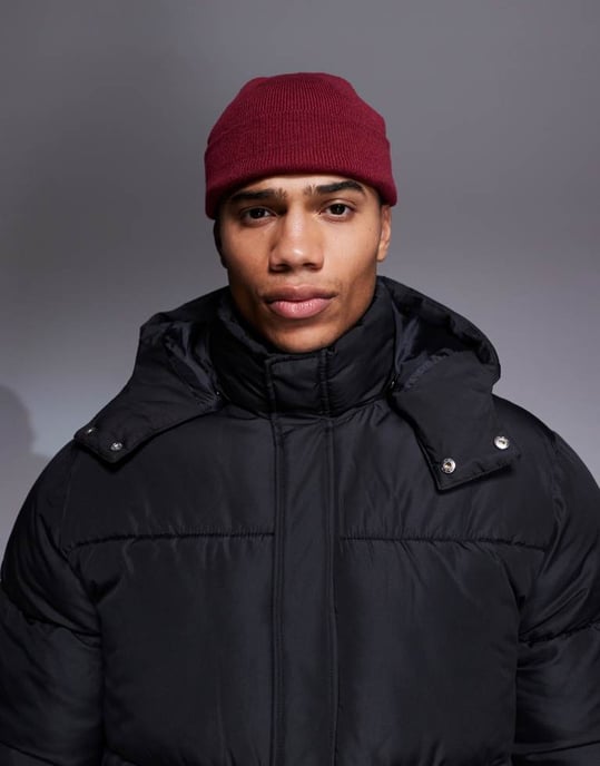 ASOS DESIGN puffer jacket with detachable hood in black - Image 2
