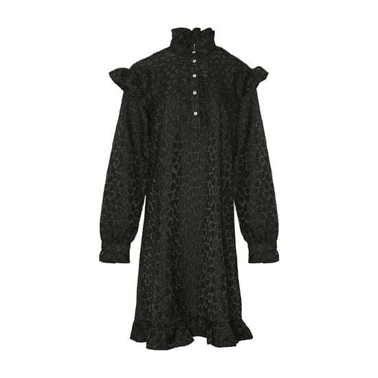 Reno Ruby Ruffle-jurk in zwart - Image 1