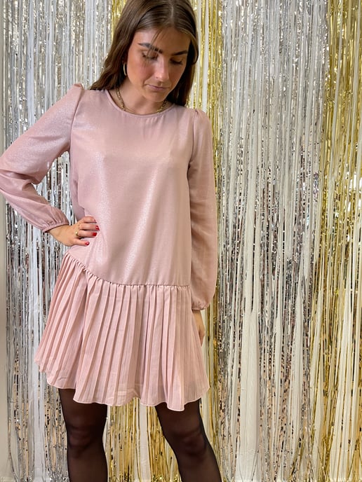 Dagmar Lurex-jurk in roze - Image 5