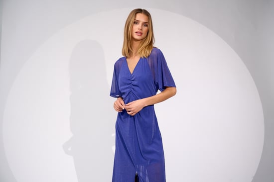 Vienna Midi-jurk in donkerblauw - Image 5
