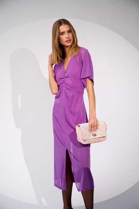 Weense midi-jurk in lila - Image 4