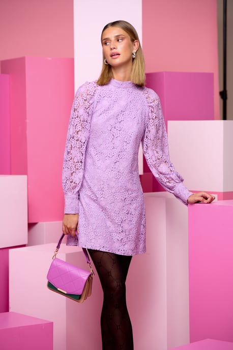 Karen korte jurk in lila - Image 4