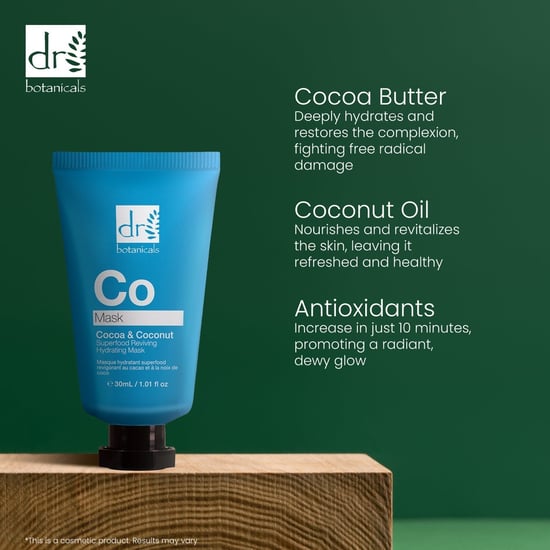 Dr Botanicals Cacao & Kokosnoot Superfood Revitaliserend Hydraterend Masker 30ml - Image 6