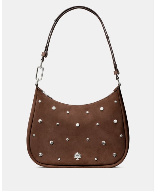 Kayla Suede Studs Large Shoulder Bag - Image 1
