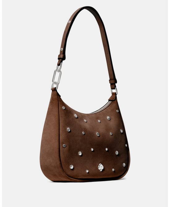 Kayla Suede Studs Large Shoulder Bag - Image 2