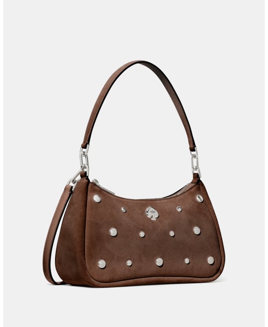 Kayla Suede Studs Small Convertible Shoulder Bag - Image 3
