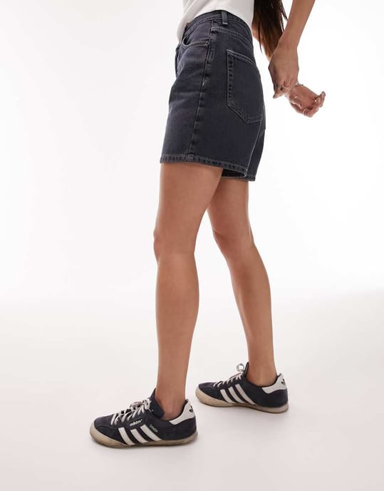 Topshop – Editor – Blå och svarta shorts - Image 4
