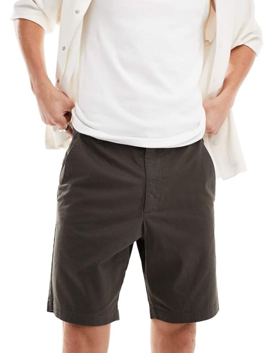 French Connection chino shorts in khaki - Image 1