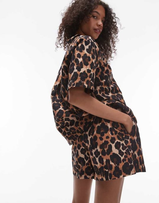 Topshop – Leopardmönstrade shorts i flera färger, del av set - Image 4