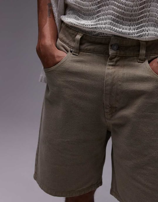 Topman – Avslappnade shorts i sten - Image 3