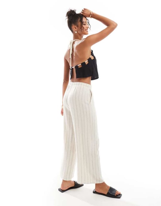 ASOS DESIGN rope detail cami top in black - Image 1