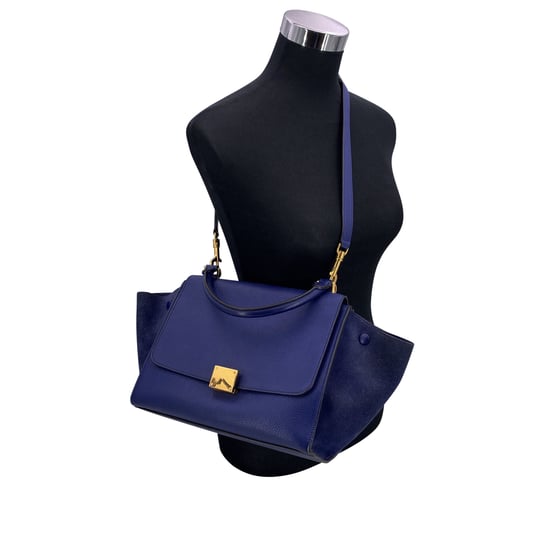 Celine Leather Handbag Trapeze - Image 2