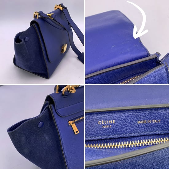 Celine Leather Handbag Trapeze - Image 6