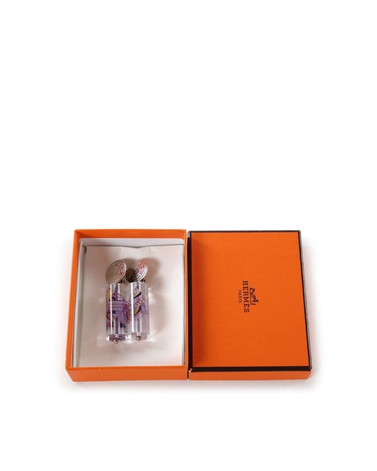 Hermès Multicolor Bijouterie Fantaisie Hars Dangle Oorbellen - Image 4