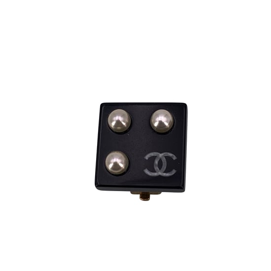 Chanel Plastic Oorbellen CC - Image 3