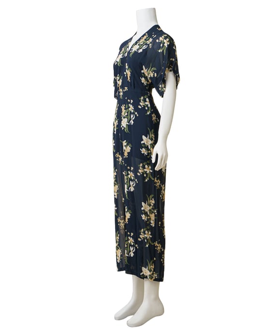 Bloemenprint Duidelijke Halslijn Jumpsuit - Image 4