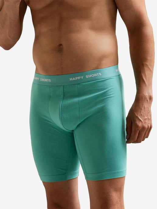 Happy Shorts Messrs Retro Boxer Neon Long 4-Pack Retro Shorts, Vintage Boxers, - Image 2