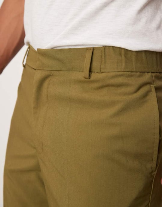 ASOS DESIGN straight leg suit trousers in olive green - Image 3
