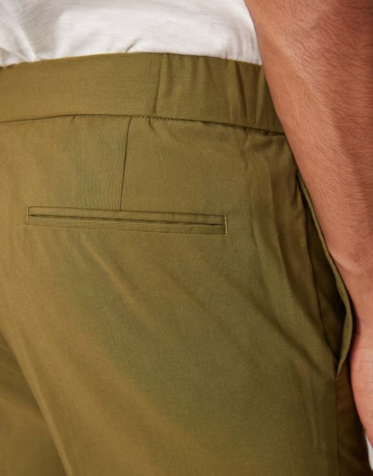 ASOS DESIGN straight leg suit trousers in olive green - Image 4