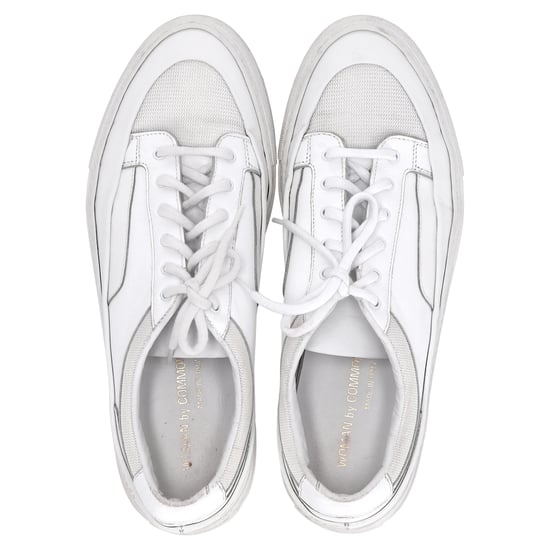 Common Projects Achilles Super Mesh-Trimmed Sneakers in Witte Leer - Image 6