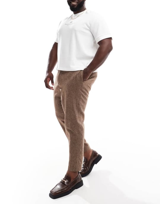 ASOS DESIGN smart tapered fit wool mix trousers - Image 2