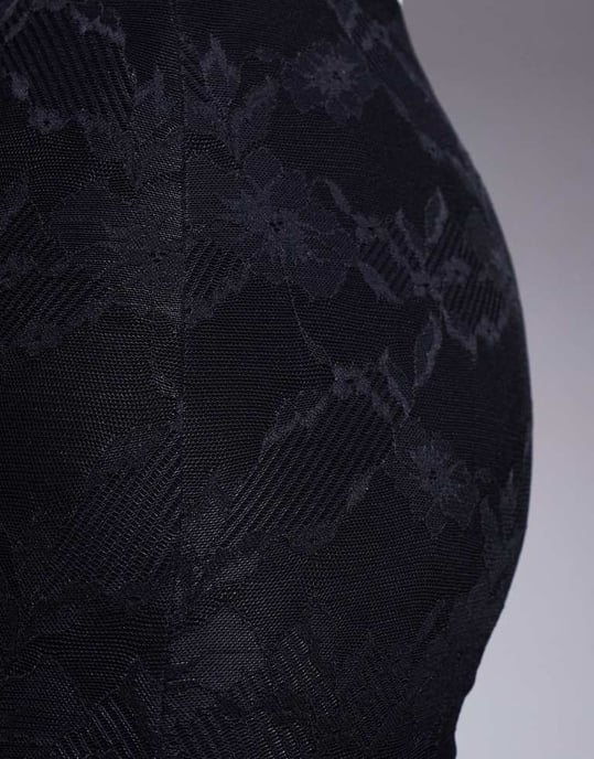 Kaiia exclusive lace flared trousers co-ord in black - Image 3