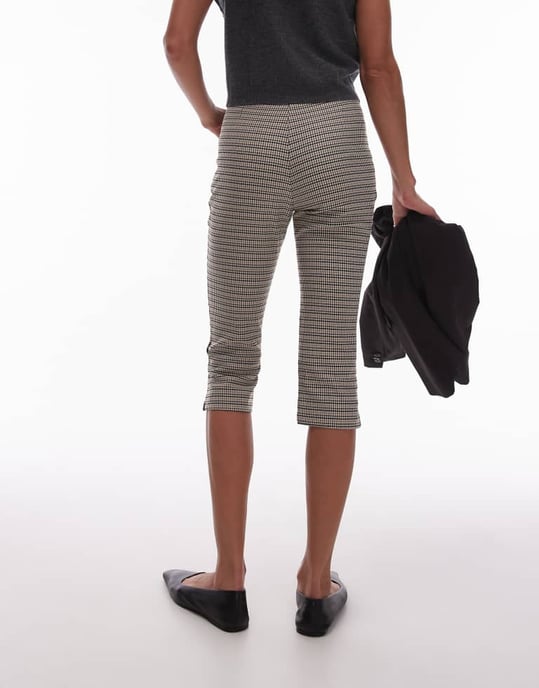 Topshop – Bengalinrutiga capribyxor i heritage-modell med flerfärgade rutmönster - Image 4