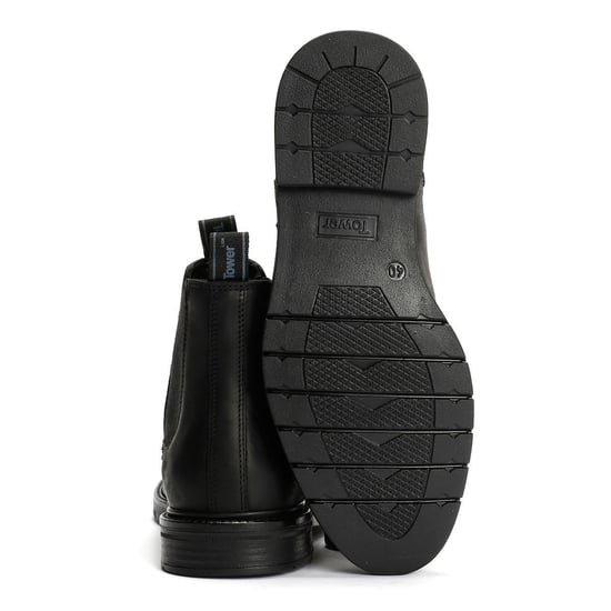Tower London Harbour Leather Men's Black Chelsea Boots - Image 4