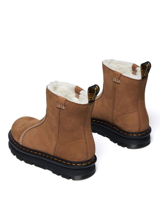 Dr. Martens Zebzag Rigger Nubuck Dames Bruine Laarzen - Image 5