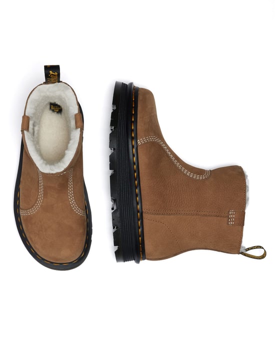 Dr. Martens Zebzag Rigger Nubuck Dames Bruine Laarzen - Image 6