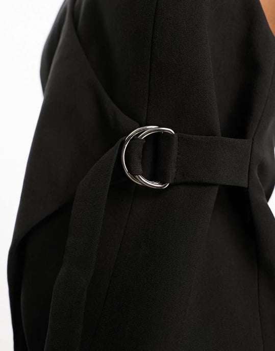 COLLUSION tailored fitted waistcoat co-ord in black - Image 4