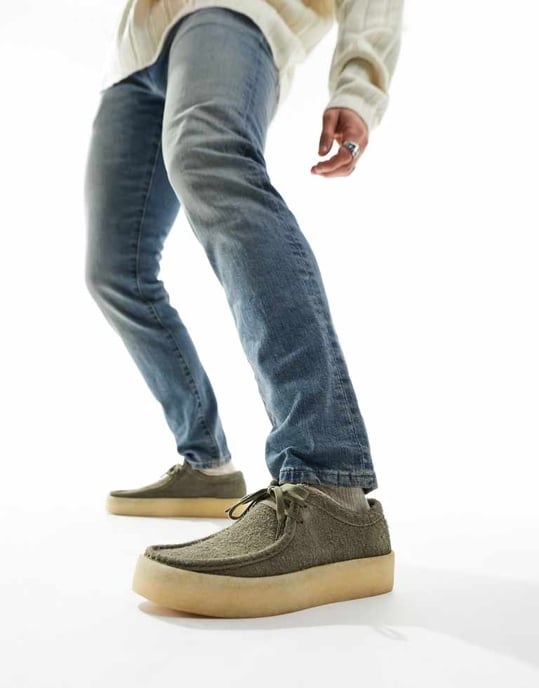 Clarks Originals Wallabee – Grå mockaskor med cupsole - Image 3
