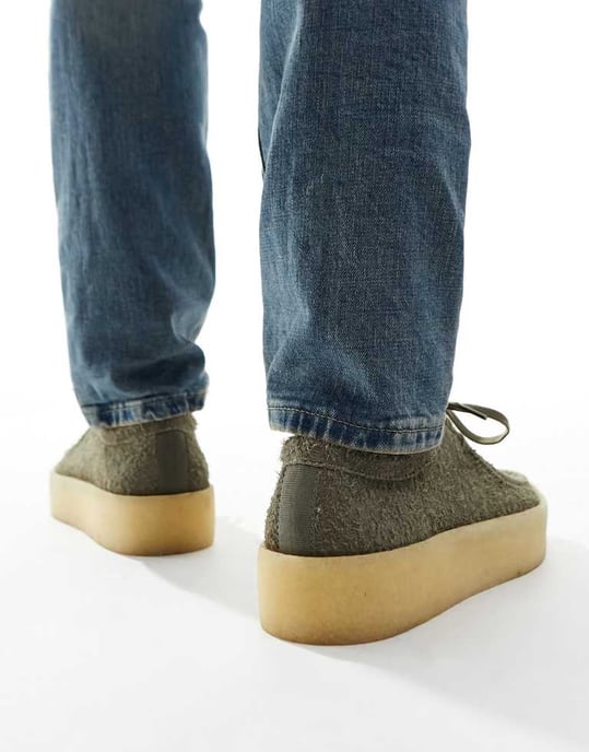 Clarks Originals Wallabee – Grå mockaskor med cupsole - Image 4